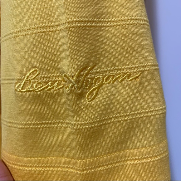 BEN HOGAN LOGO GOLF POLO PEBBLE LOGO BEACH PERFORMANCE YELLOW XXL DESIGNER NWOT - Picture 5 of 14